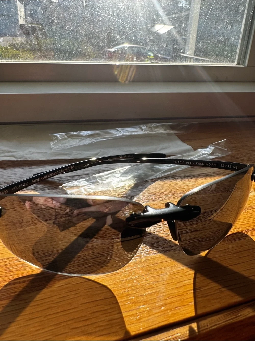Revo Descend Pro RE 1210 01 GY Black/Graphite Polarized Unisex Sunglasses